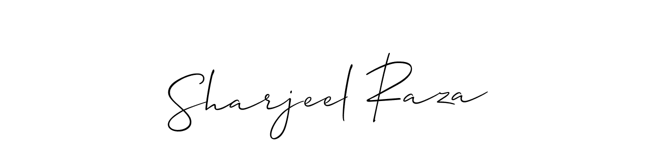 You should practise on your own different ways (Allison_Script) to write your name (Sharjeel Raza) in signature. don't let someone else do it for you. Sharjeel Raza signature style 2 images and pictures png