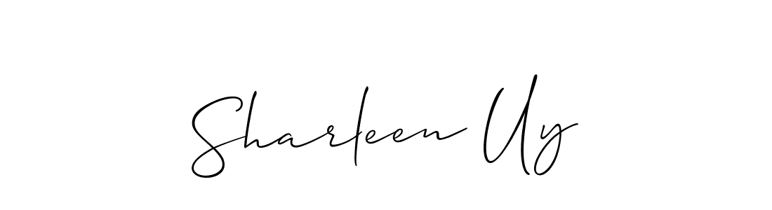 Allison_Script is a professional signature style that is perfect for those who want to add a touch of class to their signature. It is also a great choice for those who want to make their signature more unique. Get Sharleen Uy name to fancy signature for free. Sharleen Uy signature style 2 images and pictures png