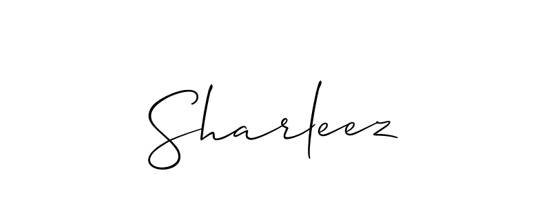 You should practise on your own different ways (Allison_Script) to write your name (Sharleez) in signature. don't let someone else do it for you. Sharleez signature style 2 images and pictures png