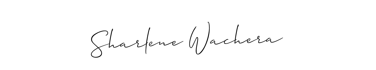 Allison_Script is a professional signature style that is perfect for those who want to add a touch of class to their signature. It is also a great choice for those who want to make their signature more unique. Get Sharlene Wachera name to fancy signature for free. Sharlene Wachera signature style 2 images and pictures png