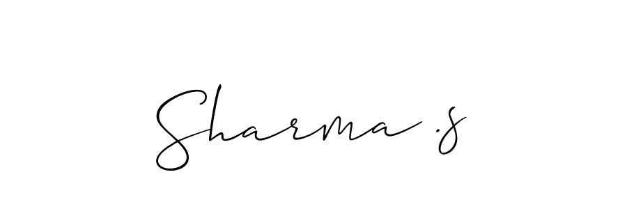 Create a beautiful signature design for name Sharma .s. With this signature (Allison_Script) fonts, you can make a handwritten signature for free. Sharma .s signature style 2 images and pictures png