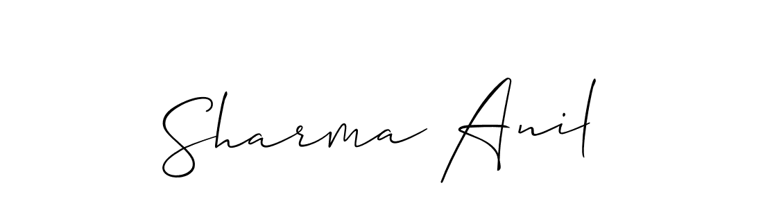 Use a signature maker to create a handwritten signature online. With this signature software, you can design (Allison_Script) your own signature for name Sharma Anil. Sharma Anil signature style 2 images and pictures png