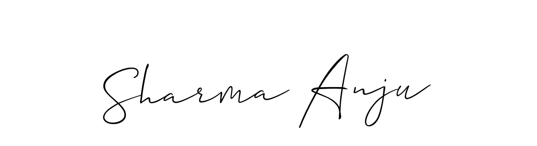 Create a beautiful signature design for name Sharma Anju. With this signature (Allison_Script) fonts, you can make a handwritten signature for free. Sharma Anju signature style 2 images and pictures png