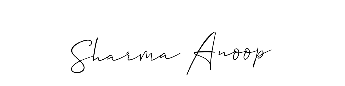 Sharma Anoop stylish signature style. Best Handwritten Sign (Allison_Script) for my name. Handwritten Signature Collection Ideas for my name Sharma Anoop. Sharma Anoop signature style 2 images and pictures png