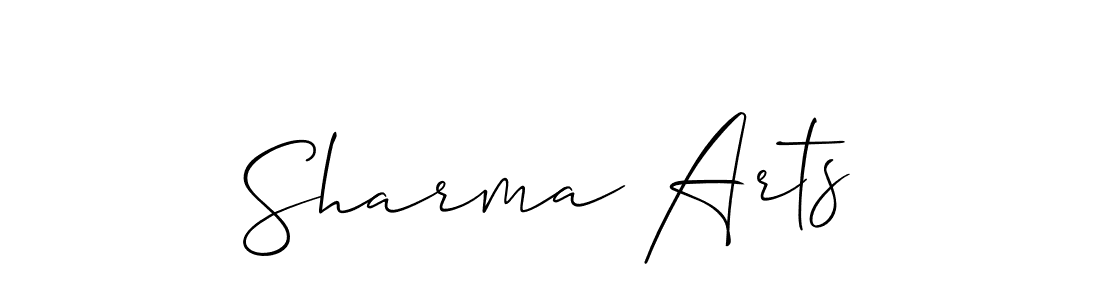 You should practise on your own different ways (Allison_Script) to write your name (Sharma Arts) in signature. don't let someone else do it for you. Sharma Arts signature style 2 images and pictures png