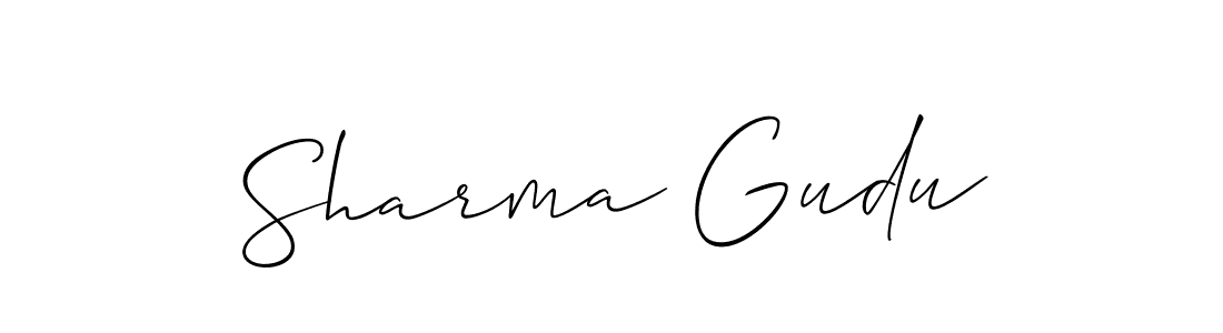 if you are searching for the best signature style for your name Sharma Gudu. so please give up your signature search. here we have designed multiple signature styles  using Allison_Script. Sharma Gudu signature style 2 images and pictures png