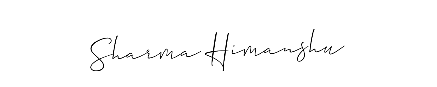 Make a beautiful signature design for name Sharma Himanshu. With this signature (Allison_Script) style, you can create a handwritten signature for free. Sharma Himanshu signature style 2 images and pictures png