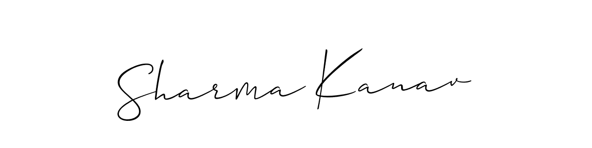 The best way (Allison_Script) to make a short signature is to pick only two or three words in your name. The name Sharma Kanav include a total of six letters. For converting this name. Sharma Kanav signature style 2 images and pictures png