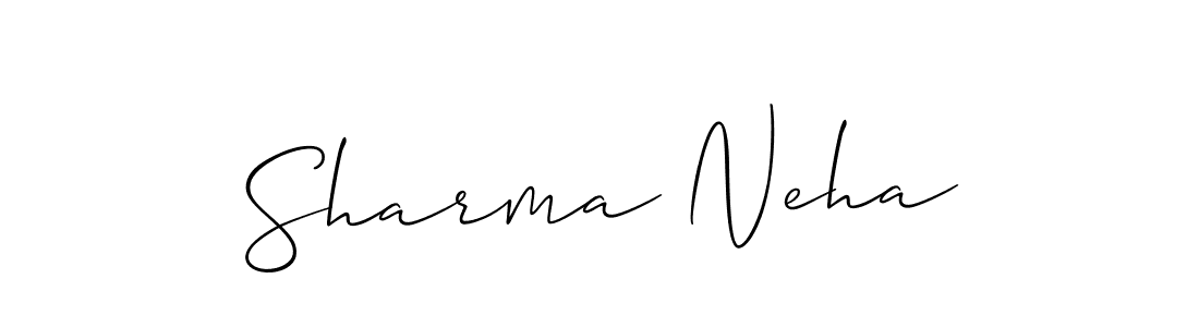 if you are searching for the best signature style for your name Sharma Neha. so please give up your signature search. here we have designed multiple signature styles  using Allison_Script. Sharma Neha signature style 2 images and pictures png