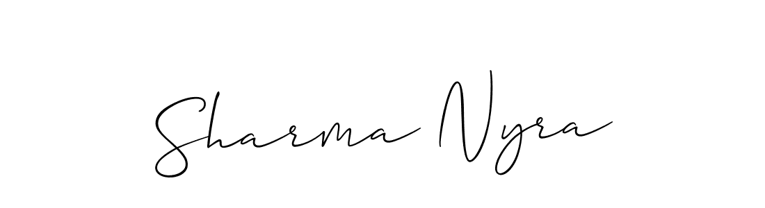 Once you've used our free online signature maker to create your best signature Allison_Script style, it's time to enjoy all of the benefits that Sharma Nyra name signing documents. Sharma Nyra signature style 2 images and pictures png