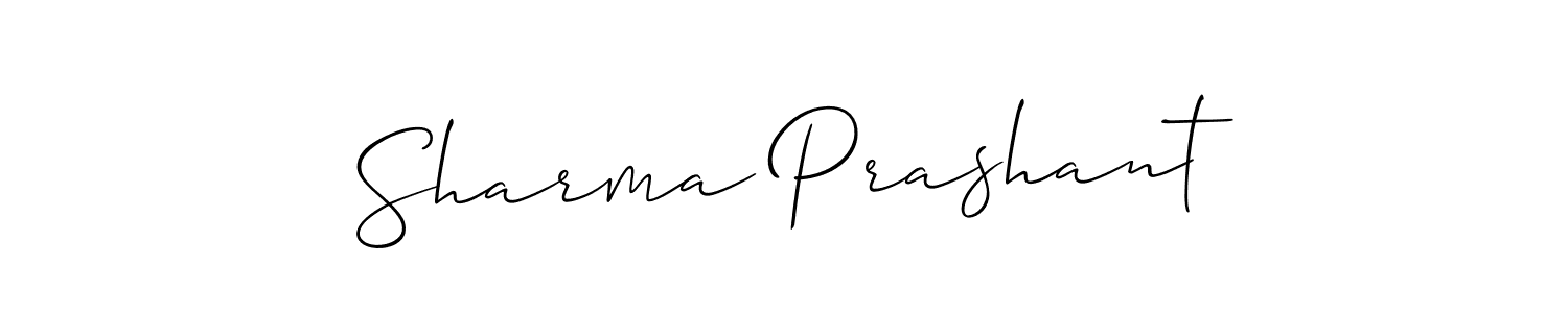 How to make Sharma Prashant name signature. Use Allison_Script style for creating short signs online. This is the latest handwritten sign. Sharma Prashant signature style 2 images and pictures png