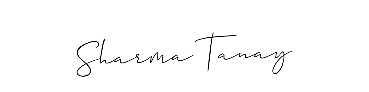 Create a beautiful signature design for name Sharma Tanay. With this signature (Allison_Script) fonts, you can make a handwritten signature for free. Sharma Tanay signature style 2 images and pictures png