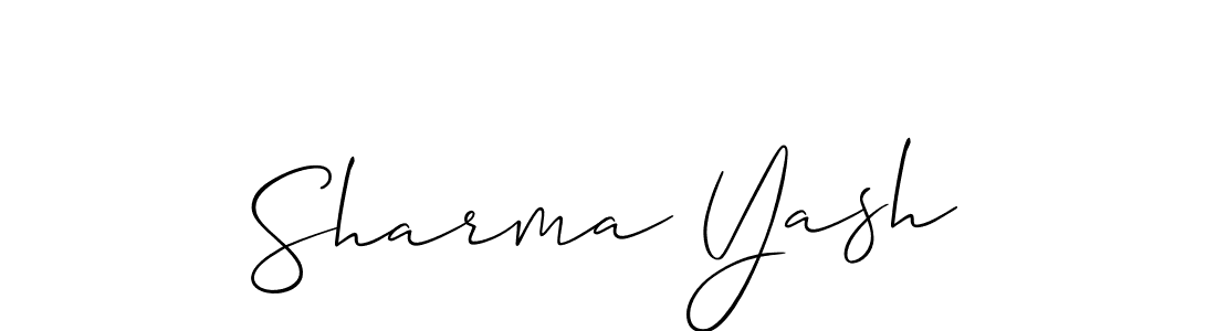 The best way (Allison_Script) to make a short signature is to pick only two or three words in your name. The name Sharma Yash include a total of six letters. For converting this name. Sharma Yash signature style 2 images and pictures png