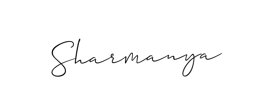 if you are searching for the best signature style for your name Sharmanya. so please give up your signature search. here we have designed multiple signature styles  using Allison_Script. Sharmanya signature style 2 images and pictures png