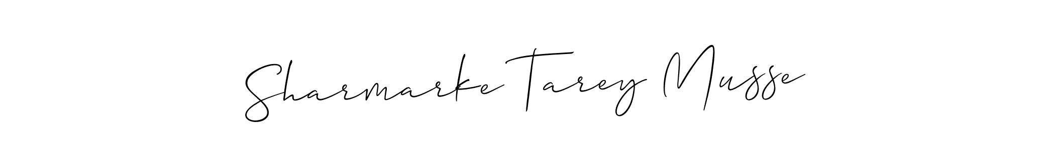 Create a beautiful signature design for name Sharmarke Tarey Musse. With this signature (Allison_Script) fonts, you can make a handwritten signature for free. Sharmarke Tarey Musse signature style 2 images and pictures png