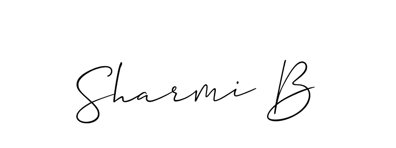 You can use this online signature creator to create a handwritten signature for the name Sharmi B. This is the best online autograph maker. Sharmi B signature style 2 images and pictures png