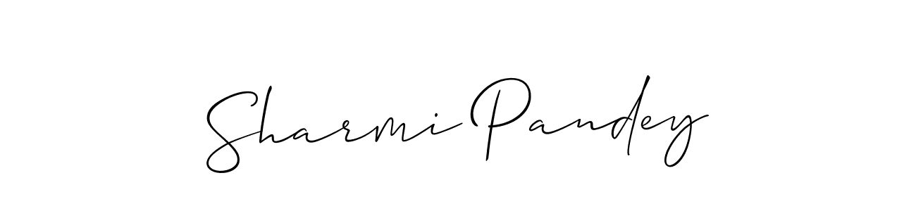 See photos of Sharmi Pandey official signature by Spectra . Check more albums & portfolios. Read reviews & check more about Allison_Script font. Sharmi Pandey signature style 2 images and pictures png