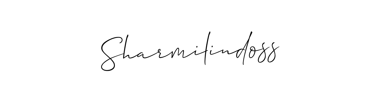 Make a short Sharmilindoss signature style. Manage your documents anywhere anytime using Allison_Script. Create and add eSignatures, submit forms, share and send files easily. Sharmilindoss signature style 2 images and pictures png