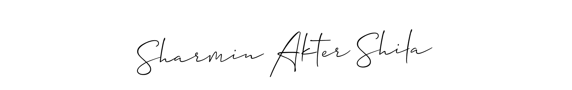 How to Draw Sharmin Akter Shila signature style? Allison_Script is a latest design signature styles for name Sharmin Akter Shila. Sharmin Akter Shila signature style 2 images and pictures png