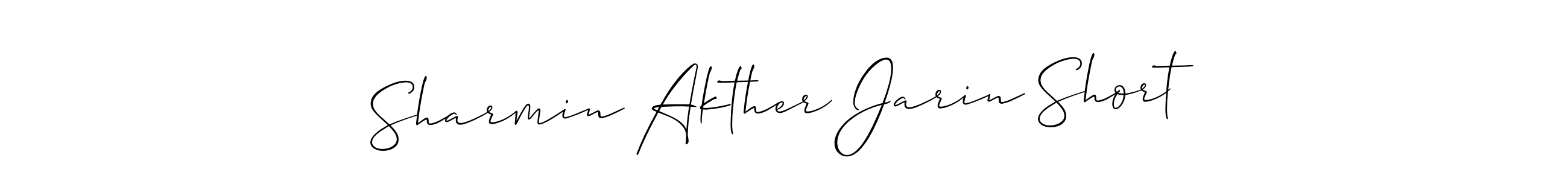 Create a beautiful signature design for name Sharmin Akther Jarin Short. With this signature (Allison_Script) fonts, you can make a handwritten signature for free. Sharmin Akther Jarin Short signature style 2 images and pictures png