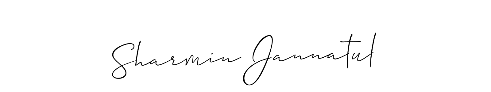 Similarly Allison_Script is the best handwritten signature design. Signature creator online .You can use it as an online autograph creator for name Sharmin Jannatul. Sharmin Jannatul signature style 2 images and pictures png