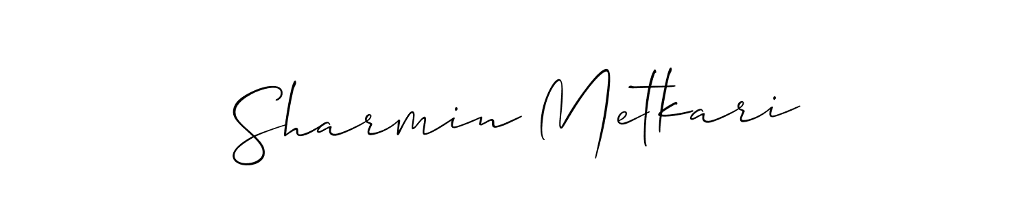 Design your own signature with our free online signature maker. With this signature software, you can create a handwritten (Allison_Script) signature for name Sharmin Metkari. Sharmin Metkari signature style 2 images and pictures png