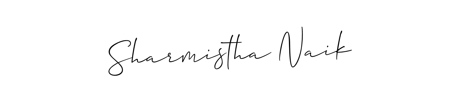 Create a beautiful signature design for name Sharmistha Naik. With this signature (Allison_Script) fonts, you can make a handwritten signature for free. Sharmistha Naik signature style 2 images and pictures png