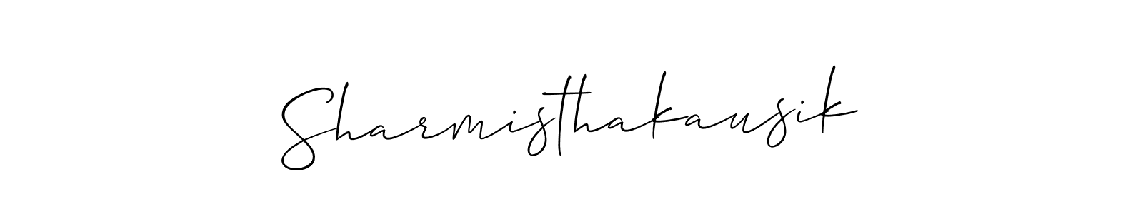 How to Draw Sharmisthakausik signature style? Allison_Script is a latest design signature styles for name Sharmisthakausik. Sharmisthakausik signature style 2 images and pictures png