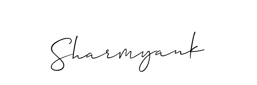 How to make Sharmyank name signature. Use Allison_Script style for creating short signs online. This is the latest handwritten sign. Sharmyank signature style 2 images and pictures png