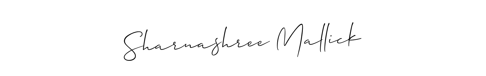 This is the best signature style for the Sharnashree Mallick name. Also you like these signature font (Allison_Script). Mix name signature. Sharnashree Mallick signature style 2 images and pictures png