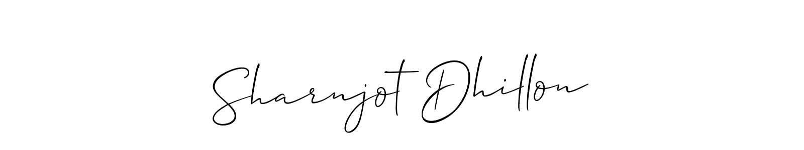 Use a signature maker to create a handwritten signature online. With this signature software, you can design (Allison_Script) your own signature for name Sharnjot Dhillon. Sharnjot Dhillon signature style 2 images and pictures png