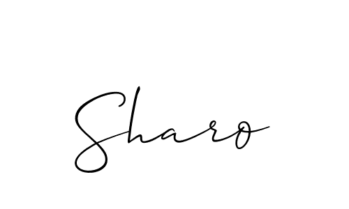 The best way (Allison_Script) to make a short signature is to pick only two or three words in your name. The name Sharo include a total of six letters. For converting this name. Sharo signature style 2 images and pictures png