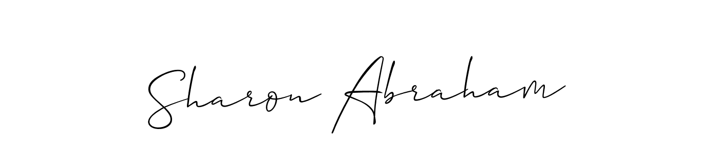 How to make Sharon Abraham signature? Allison_Script is a professional autograph style. Create handwritten signature for Sharon Abraham name. Sharon Abraham signature style 2 images and pictures png