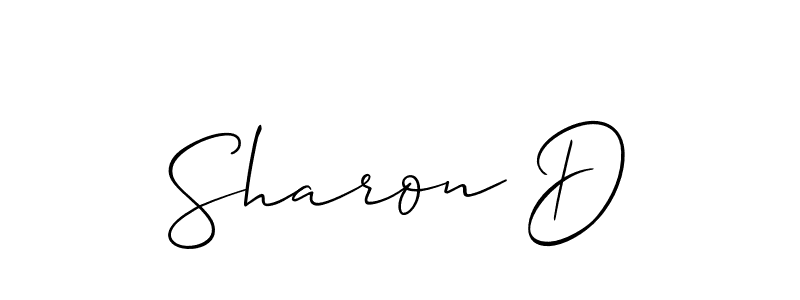 Also You can easily find your signature by using the search form. We will create Sharon D name handwritten signature images for you free of cost using Allison_Script sign style. Sharon D signature style 2 images and pictures png