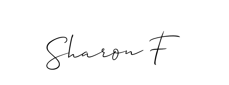 if you are searching for the best signature style for your name Sharon F. so please give up your signature search. here we have designed multiple signature styles  using Allison_Script. Sharon F signature style 2 images and pictures png