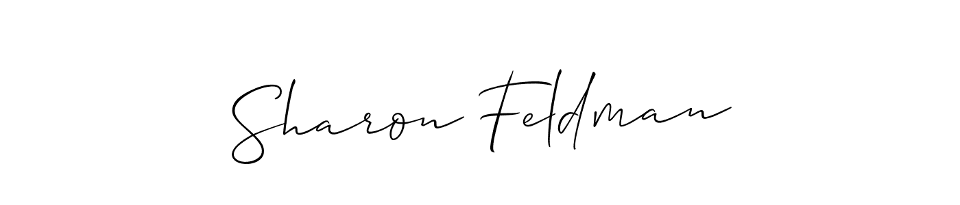 Allison_Script is a professional signature style that is perfect for those who want to add a touch of class to their signature. It is also a great choice for those who want to make their signature more unique. Get Sharon Feldman name to fancy signature for free. Sharon Feldman signature style 2 images and pictures png