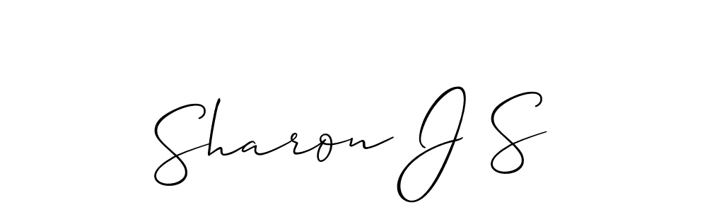 Also You can easily find your signature by using the search form. We will create Sharon J S name handwritten signature images for you free of cost using Allison_Script sign style. Sharon J S signature style 2 images and pictures png