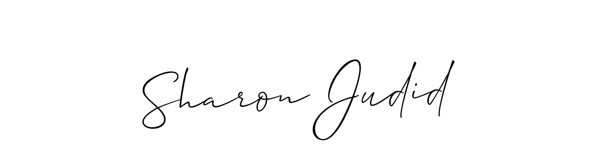 Use a signature maker to create a handwritten signature online. With this signature software, you can design (Allison_Script) your own signature for name Sharon Judid. Sharon Judid signature style 2 images and pictures png