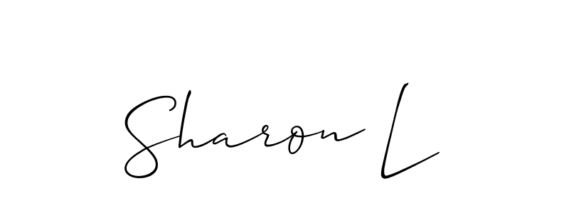 Make a beautiful signature design for name Sharon L. With this signature (Allison_Script) style, you can create a handwritten signature for free. Sharon L signature style 2 images and pictures png