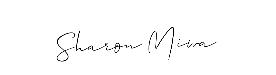 Create a beautiful signature design for name Sharon Miwa. With this signature (Allison_Script) fonts, you can make a handwritten signature for free. Sharon Miwa signature style 2 images and pictures png