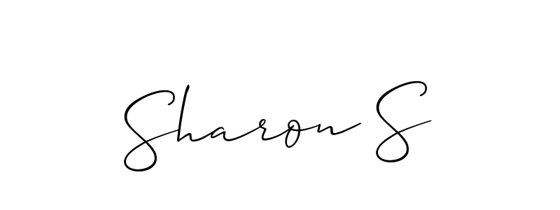 How to Draw Sharon S signature style? Allison_Script is a latest design signature styles for name Sharon S. Sharon S signature style 2 images and pictures png