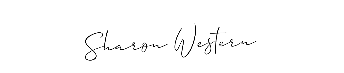 if you are searching for the best signature style for your name Sharon Western. so please give up your signature search. here we have designed multiple signature styles  using Allison_Script. Sharon Western signature style 2 images and pictures png