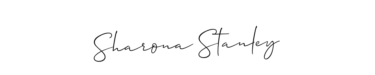 Allison_Script is a professional signature style that is perfect for those who want to add a touch of class to their signature. It is also a great choice for those who want to make their signature more unique. Get Sharona Stanley name to fancy signature for free. Sharona Stanley signature style 2 images and pictures png