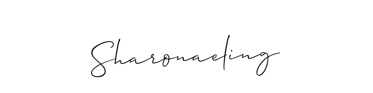 How to make Sharonaeling signature? Allison_Script is a professional autograph style. Create handwritten signature for Sharonaeling name. Sharonaeling signature style 2 images and pictures png