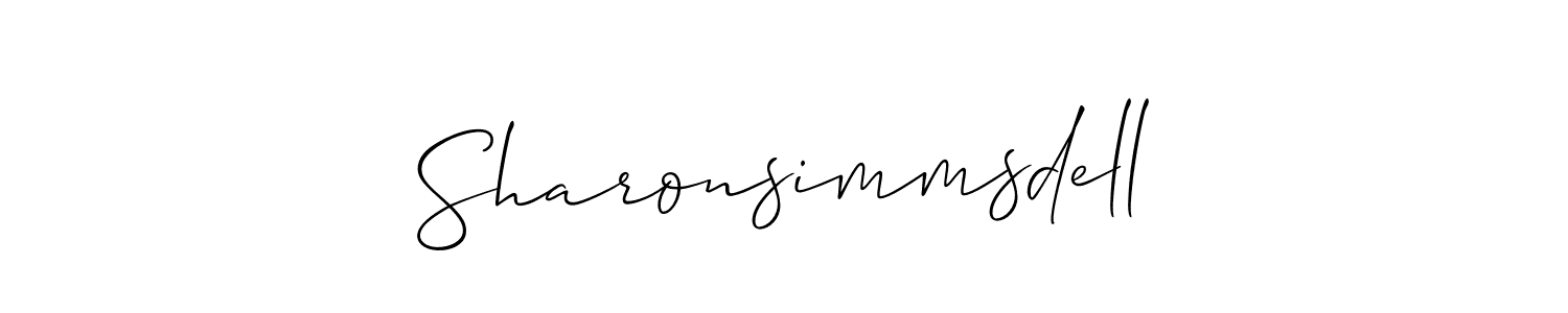This is the best signature style for the Sharonsimmsdell name. Also you like these signature font (Allison_Script). Mix name signature. Sharonsimmsdell signature style 2 images and pictures png