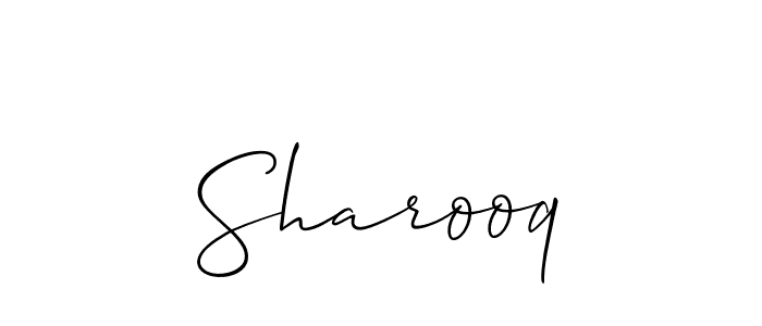 Make a beautiful signature design for name Sharooq. With this signature (Allison_Script) style, you can create a handwritten signature for free. Sharooq signature style 2 images and pictures png