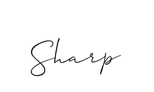 Make a beautiful signature design for name Sharp. With this signature (Allison_Script) style, you can create a handwritten signature for free. Sharp signature style 2 images and pictures png