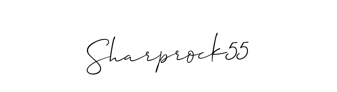 How to make Sharprock55 name signature. Use Allison_Script style for creating short signs online. This is the latest handwritten sign. Sharprock55 signature style 2 images and pictures png