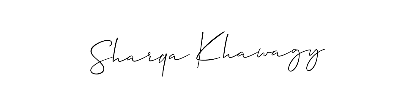 if you are searching for the best signature style for your name Sharqa Khawagy. so please give up your signature search. here we have designed multiple signature styles  using Allison_Script. Sharqa Khawagy signature style 2 images and pictures png