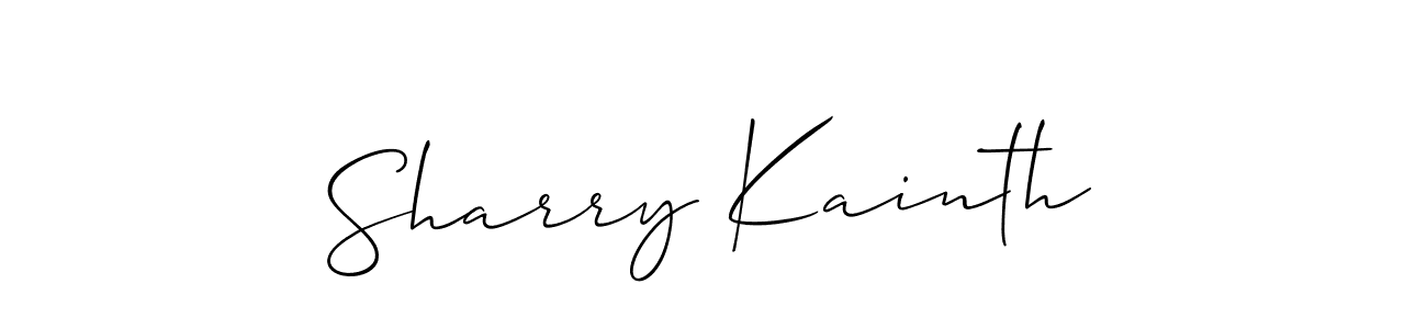 Create a beautiful signature design for name Sharry Kainth. With this signature (Allison_Script) fonts, you can make a handwritten signature for free. Sharry Kainth signature style 2 images and pictures png